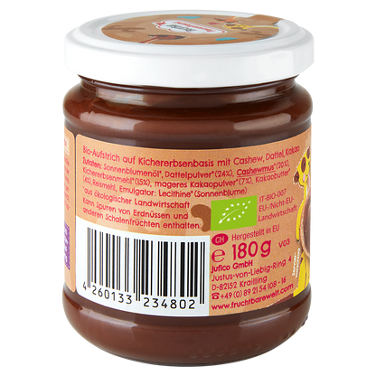 Rückseite der FruchtBar Bio Kakao Creme