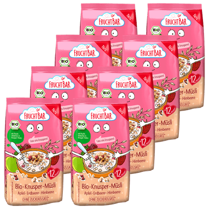 Bio Knusper Müsli - Vorteilspack (8 Stück) - Vorderseite