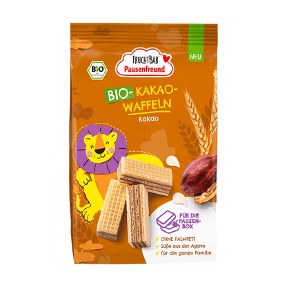 Bio Kakao Waffeln-Fruchtbar Pausenfreund-Einzelstück-Vorderseite