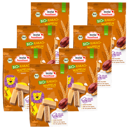 Bio Kakao Waffeln-Fruchtbar Pausenfreund-Vorratspack-Vorderseite