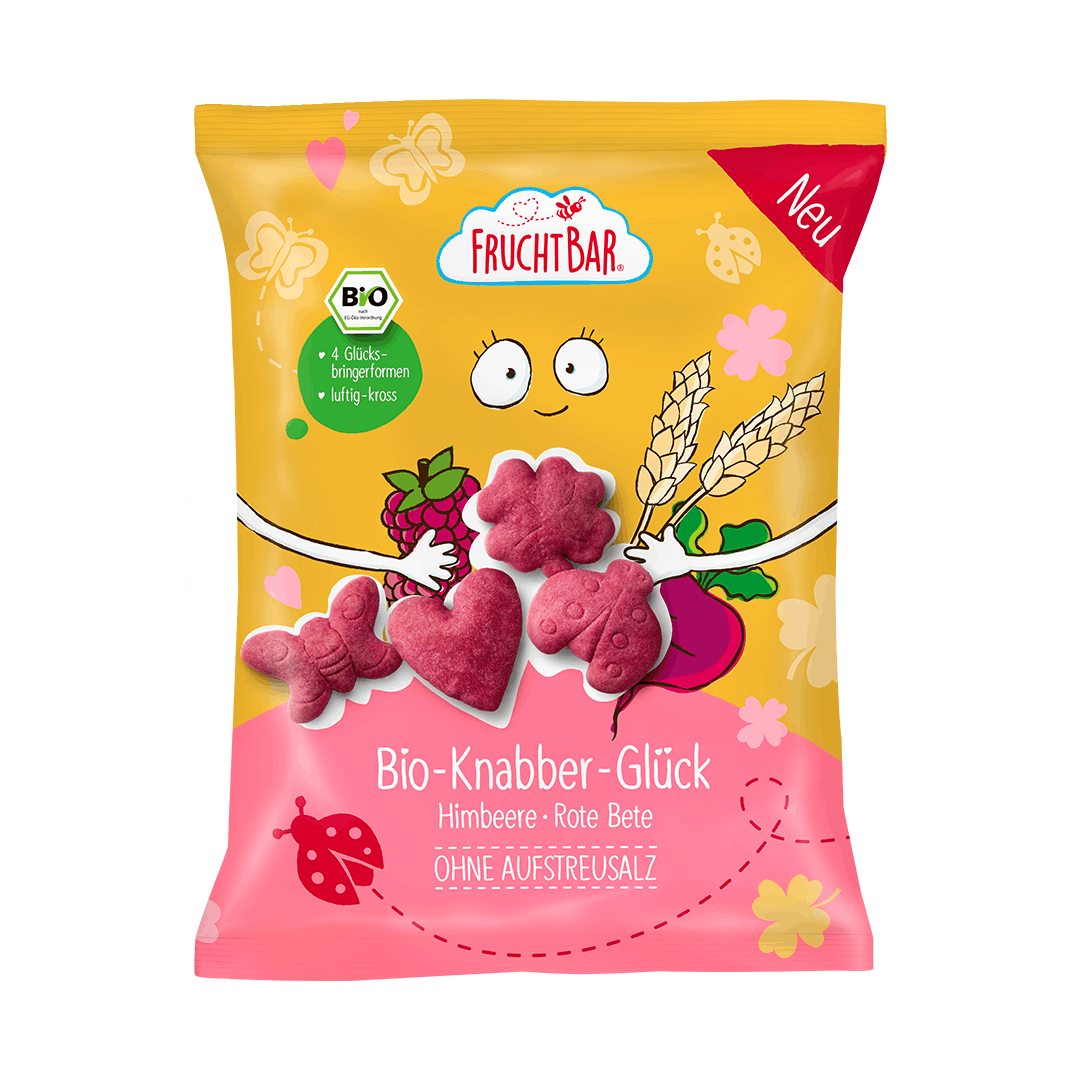Bio Knabber Glück-FruchBar-Einzelstück-Vorderseite