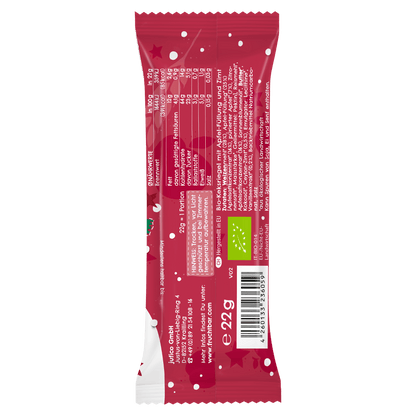 Bio Bratapfel Tasche mit Apfel und Zimt - Fruchtbar Pausenfreund - Einzelstück-Rückseite