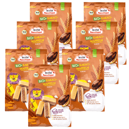 Bio Kakao Waffeln-Fruchtbar Pausenfreund-Vorratspack-Vorderseite