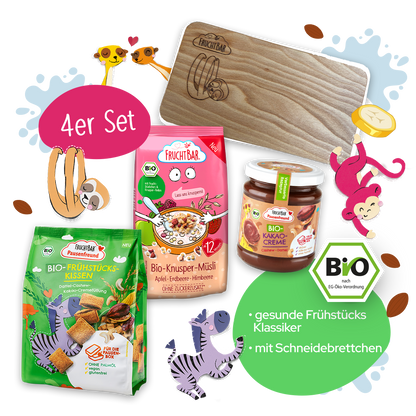 Pausenfreund Frühstücks Paket - FruchtBar - 4er Vorteilspaket - Vorderseite