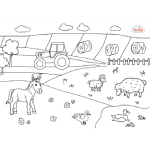 FruchtBar Ausmalbild Bauernhof Vorschaubild