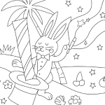 FruchtBar Ausmalbild Eiszauber Hase Vorschaubild