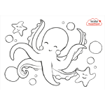 FruchtBar Ausmalbild Krake Vorschaubild