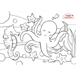 FruchtBar Ausmalbild Unterwasserwelt Vorschaubild