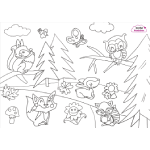 FruchtBar Ausmalbild Waldreich Vorschaubild