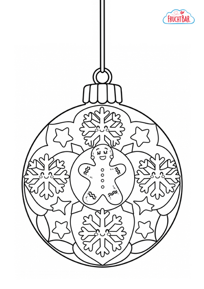 Ausmalbild Mandala Weihnachten für Kinder